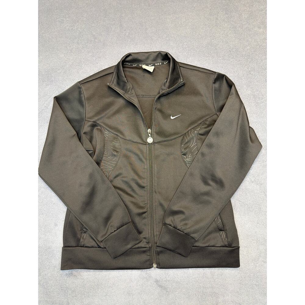 Nike Youth Track Jacket Black Zip Up Youth LG